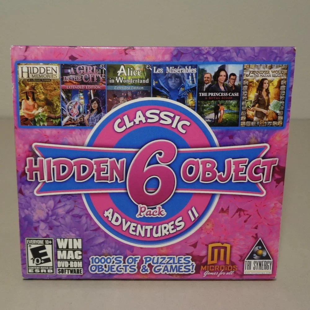 HIDDEN OBJECT CLASSIC ADVENTURES II 6 Pack New PC WIN MAC DVD-ROM Video Game